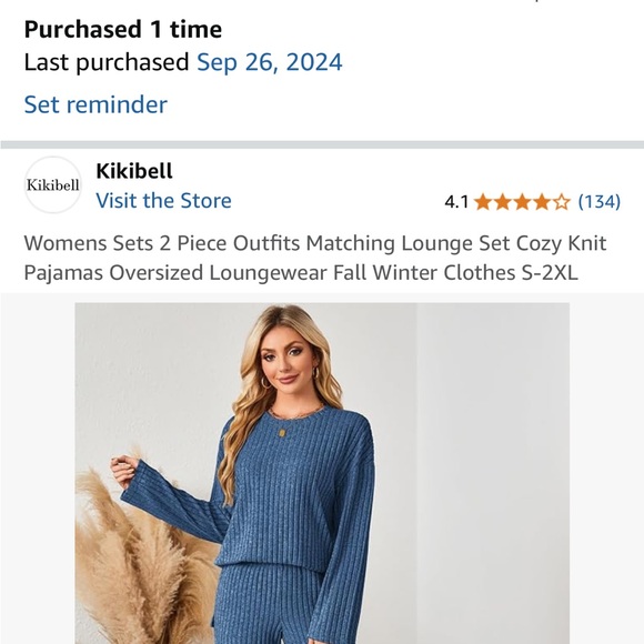 Lounge set - BLUE from Amazon, outside the return window - Picture 4 of 4